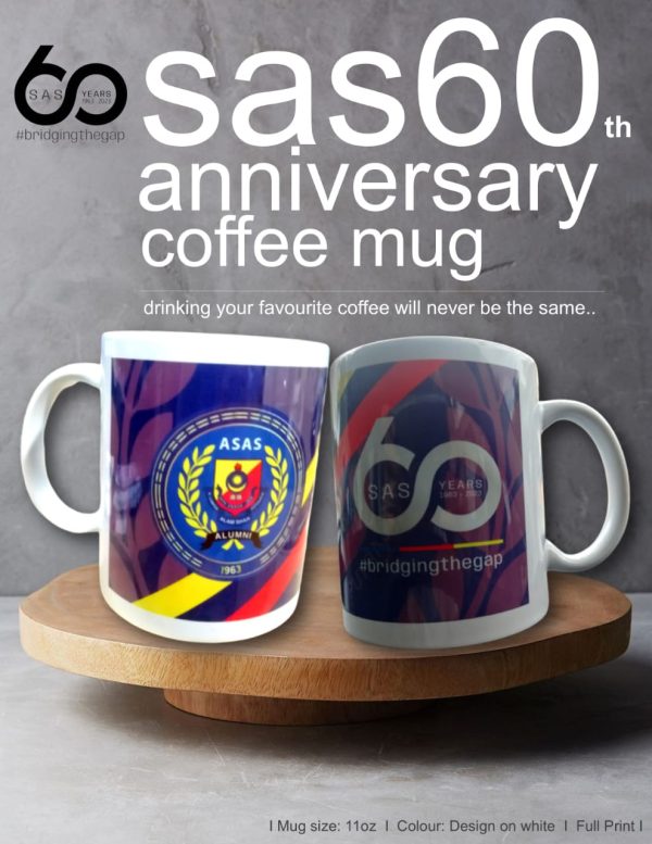 SAS 60th ANNIVERSARY COFFEE MUG.